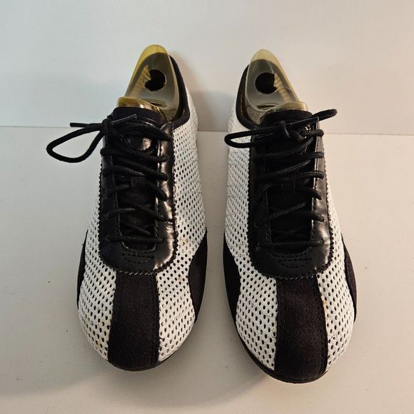 SJBActive St. Johns Bay Size 7.5 Emily White Black Mesh Lace-Up Activewear Shoes - Picture 3 of 8